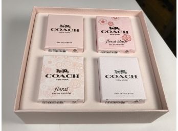 Fabulous COACH Perfume Sampler  - Four Bottles - Coach - Floral Blush - Floral & Coach Classic  GREAT GIFT !