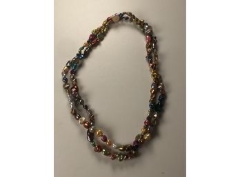Amazing Genuine Freshwater Pearls In Amazing Multi Colors - All Different - Like Snowflakes GREAT PIECE !