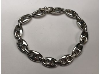 Fabulous Sterling Silver / 925 Gucci Style Link Bracelet - Very High Quality - Well Made - 7-1/2'