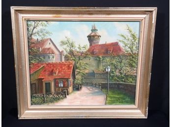 Fantastic Framed Oil On Canvas Austrian Painting LISTED ARTIST - A. PLOCH - 1954 - Beautiful Condition