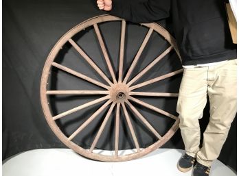 Absolutely HUGE Antique Wagon Wheel - FOUR FEET HIGH - 1870s - 1890s - Amazing Original Condition