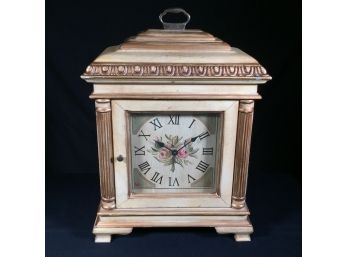 Fabulous Large Antique Style  Mantel Clock By ETHAN ALLEN - Paid $900 - Paint Decorated - VERY Nice Piece