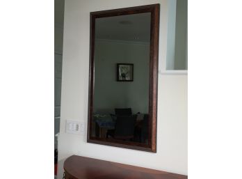 Very Nice Large Simple Yet Elegant Mirror - Lovely Burl Frame With Paint Decoration GREAT MIRROR !