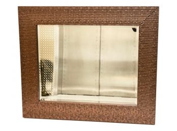 B31 Copper Colored Beveled Edge Framed Wall Mirror