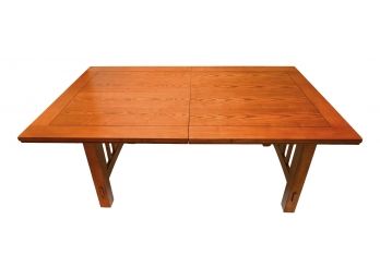 A19 Shaker Style Wood Trestle Dining Table
