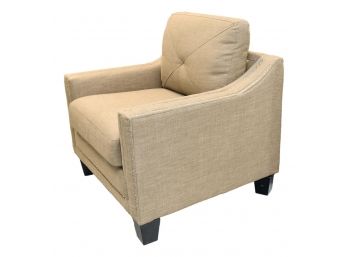 A3 Contemporary Upholstered Accent Club Chair With Nailhead Stud Trim (2 Of 4)