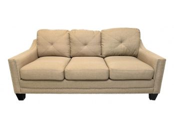 A1 Contemporary Three Cushion Sofa With Nailhead Trim (1 Of 2)