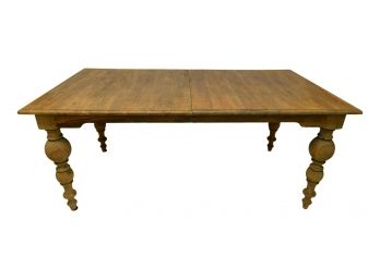 A17 Country Rustic Wood Dining Room Table With Baluster Form Legs