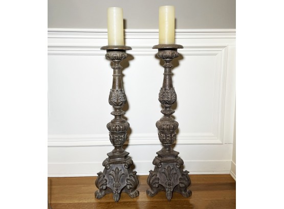 A Pair Of Large Candlesticks