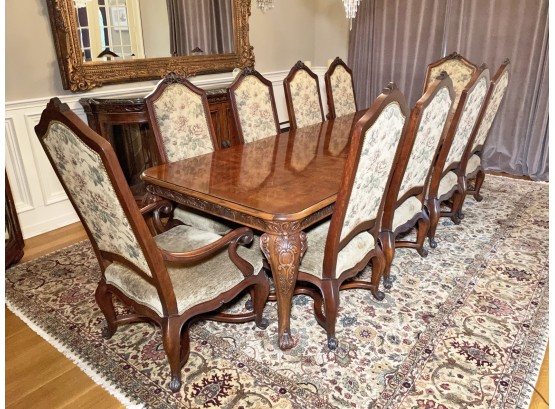 A Dining Table And Set Of 10 Chairs By Henredon