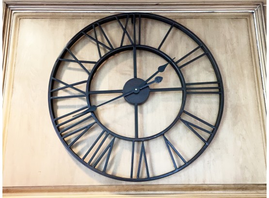 A Large Cast Iron Clock