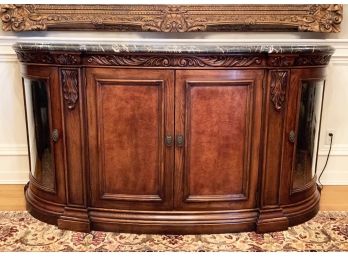 A Large Marble Top Credenza Or Console By Henredon