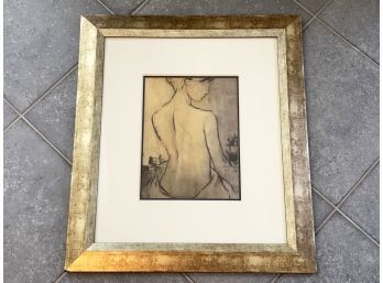 A Vintage Framed Nude Print 'Spa Day I' By John Richard
