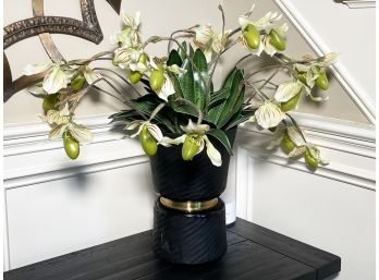 Faux Floral In Modern Ceramic Vase