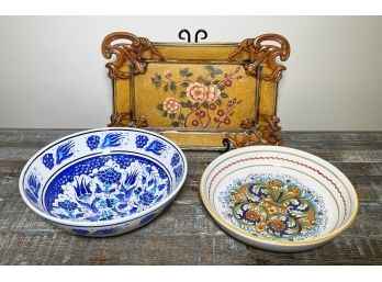 Gorgeous Hand Painted Ceramic Platters