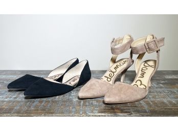 Two Pair Of Suede Shoes By Sam Edelman