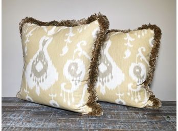 A Pair Of Down Stuffed Accent Pillows