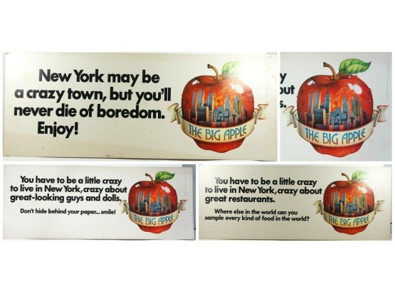 VINTAGE 3 Big Apple New York City Subway Posters 1976 Committee In Public Interest