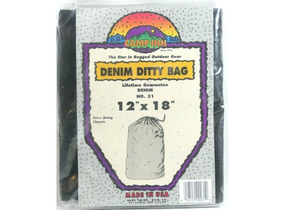12' X 18' Denim Stuff Bag With Draw String Closure - Small Duffle - Gear Bag USA