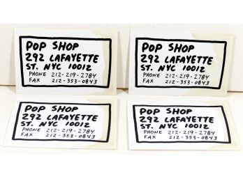 4 Keith Haring - POP SHOP - Business Cards Rare Find - Vintage Ephemera