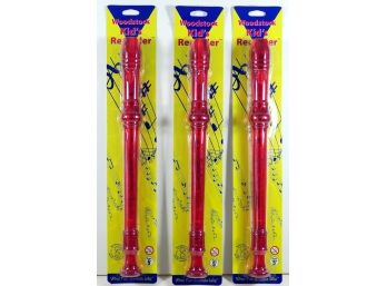Lot Of 3 - Woodstock Music Collection - KID'S RECORDER - 3 Each, Key Of C - NEW In Packaging