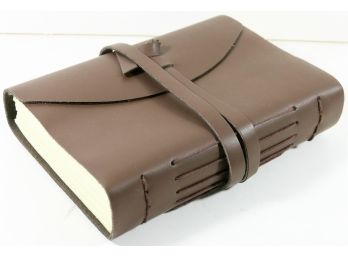 Handmade Leather 5' X 7' Leather Journal With Handmade Unlined Paper (190 Pages)  NEW
