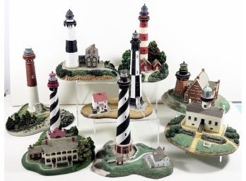 8 Lighthouses From The Danbury Mint - Collectible In Excellent Condition