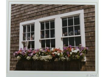 11' X 14' Double Matted & Signed Photograph (Nancy Stanich) -WINDOW BOXES