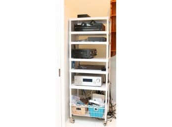 CONTAINER STORE Galvanized Adjustable Shelf On Casters