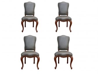 DOMAIN Plush Leather Imported  Dining Chairs 1 Of 2