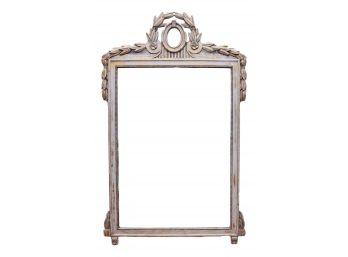 Vintage Distressed Wood Wall Mirror