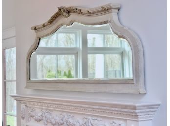 Shabby Chic Crowned Beveled Glass Mirror