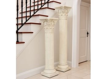 Pair Of Tall Romanesque Pedestals