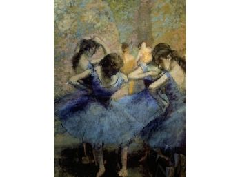 Edgar Degas Lithograph, Blue Ballerinas