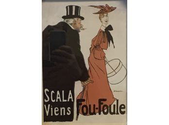 Print Of Vintage Poster: Scala Viens Fou-Foule