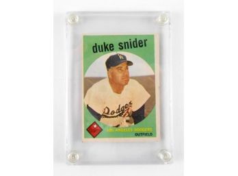 Cards - Snider Duke - 1959 Topps