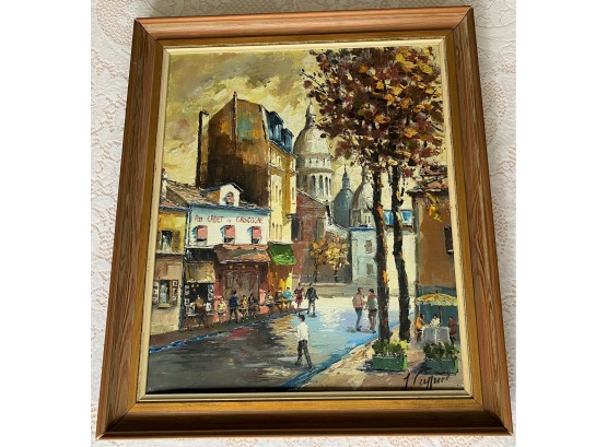 Jacques Seyfried French Oil On Canvas Street Scene