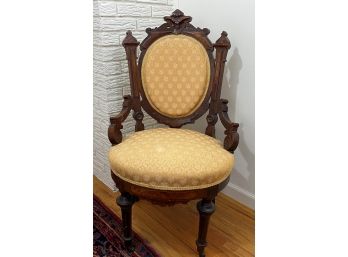 Victorian Carved Wood Parlor Chair