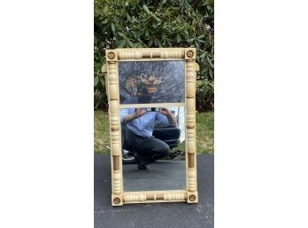 Lambert Hitchcock Reverse Stenciled Mirror With Split Baluster Frame
