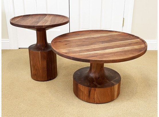 A Pairing Of Exotic Hardwood Cocktail Tables By Blu Dot