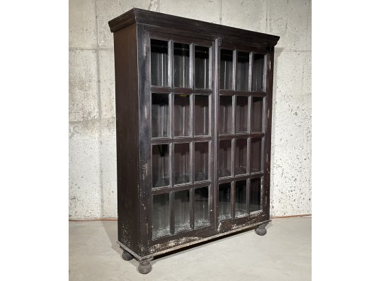 A Vintage Cabinet With Glass Paneled Doors (1 Of 2)