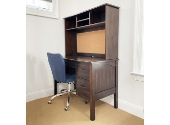 A Modern Desk, Shelf, And Chair By Pottery Barn Teen