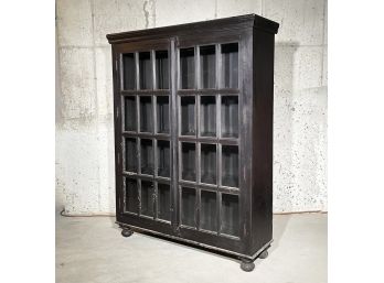 A Vintage Cabinet With Glass Paneled Doors (2 Of 2)
