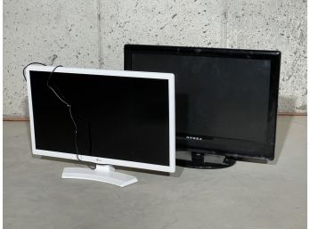A Pairing Of Two Flat Screen TV's