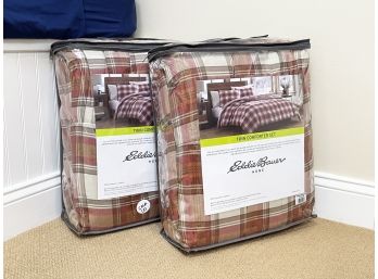 A Pair Of Eddie Bauer Twin Comforter Sets