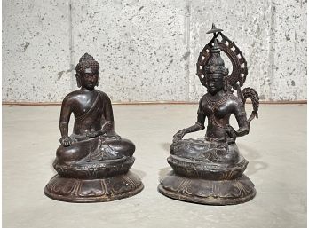 Molded Bronze Buddah Statues