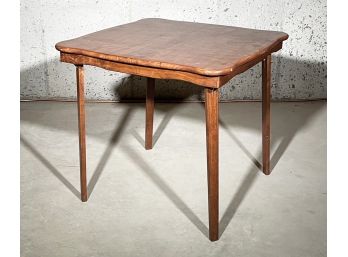 A Hardwood Collapsible Card Table