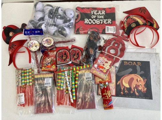 Box Lot Of More Chinese New Years Decorations & Party Favors