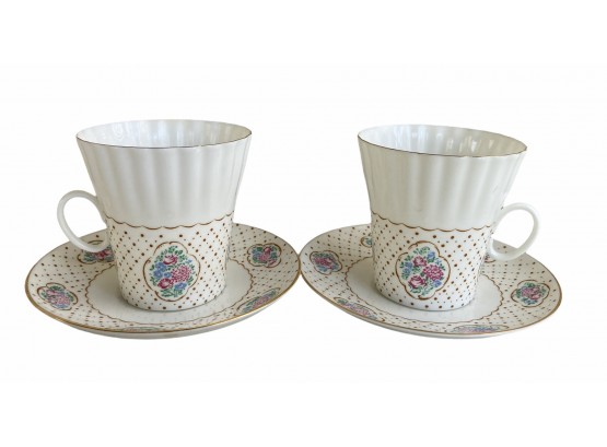 Pair Of Fine Bone China Teacups From St. Petersburg