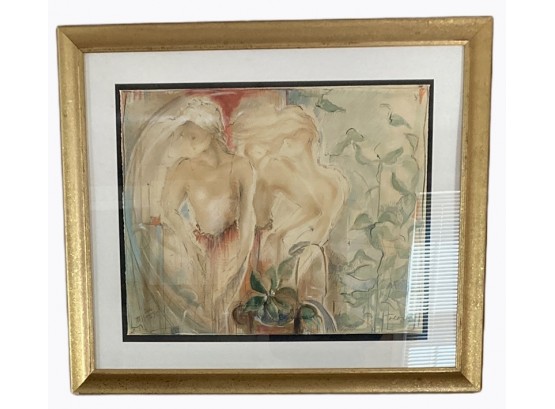 Signed Hand-Colored Print  Of Nudes Titled Morpheus IV